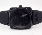 Replica Bell Ross BR03-92 Watch All Black Rubber Strap - Swiss Grade